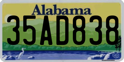 AL license plate 35AD838