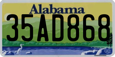 AL license plate 35AD868