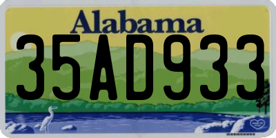 AL license plate 35AD933