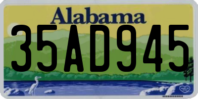AL license plate 35AD945