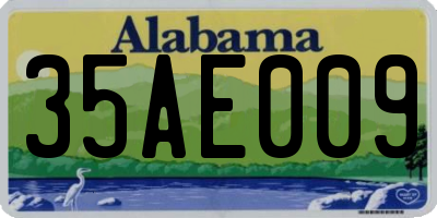 AL license plate 35AE009