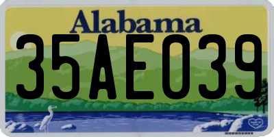 AL license plate 35AE039