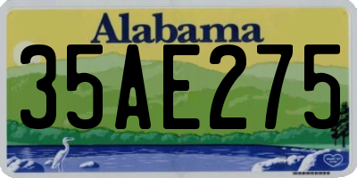 AL license plate 35AE275