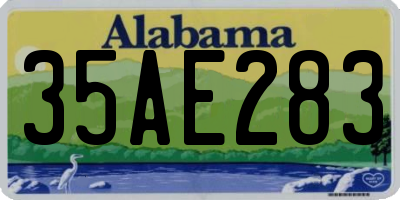AL license plate 35AE283
