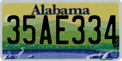 AL license plate 35AE334