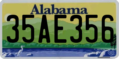 AL license plate 35AE356