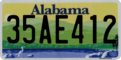 AL license plate 35AE412