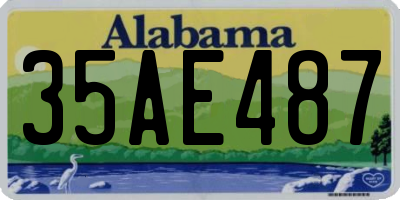 AL license plate 35AE487