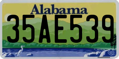 AL license plate 35AE539