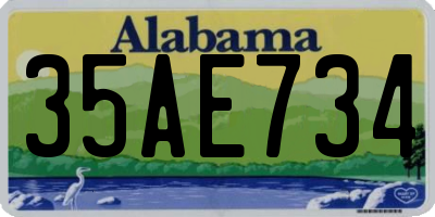AL license plate 35AE734