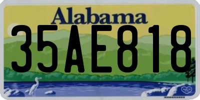 AL license plate 35AE818