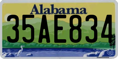AL license plate 35AE834