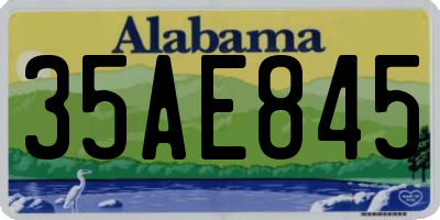 AL license plate 35AE845