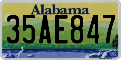 AL license plate 35AE847