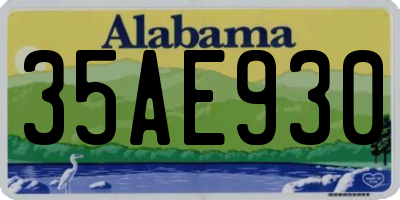 AL license plate 35AE930