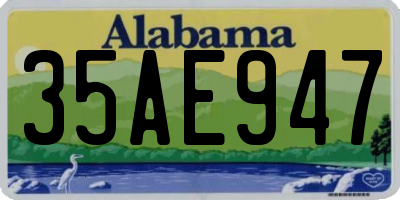 AL license plate 35AE947