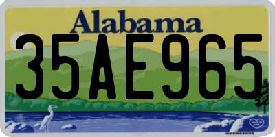 AL license plate 35AE965