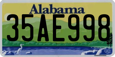 AL license plate 35AE998