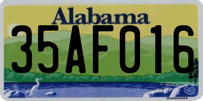 AL license plate 35AF016