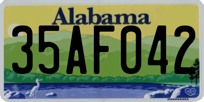 AL license plate 35AF042