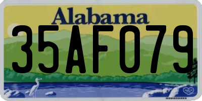 AL license plate 35AF079