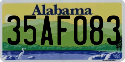 AL license plate 35AF083