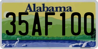 AL license plate 35AF100