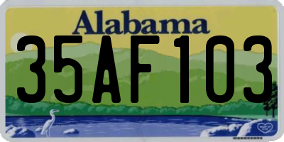 AL license plate 35AF103