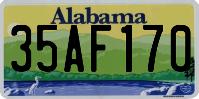AL license plate 35AF170