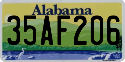 AL license plate 35AF206