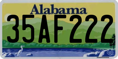 AL license plate 35AF222