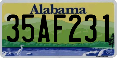 AL license plate 35AF231