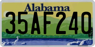 AL license plate 35AF240
