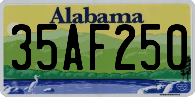 AL license plate 35AF250