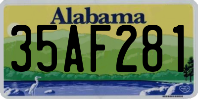 AL license plate 35AF281