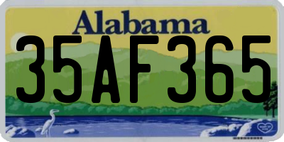 AL license plate 35AF365