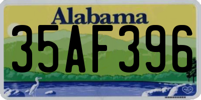 AL license plate 35AF396