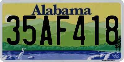 AL license plate 35AF418