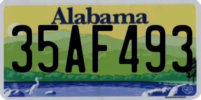 AL license plate 35AF493