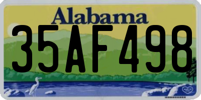 AL license plate 35AF498