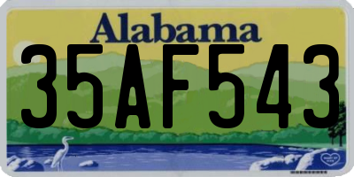AL license plate 35AF543
