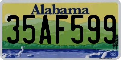AL license plate 35AF599