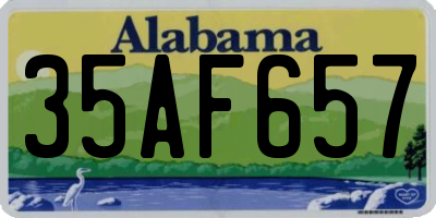 AL license plate 35AF657