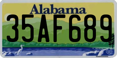 AL license plate 35AF689