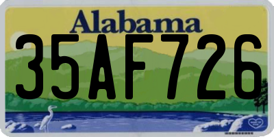 AL license plate 35AF726