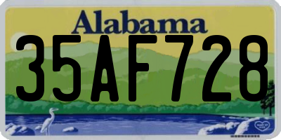 AL license plate 35AF728