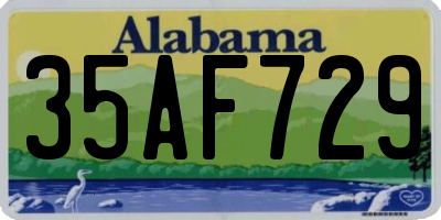 AL license plate 35AF729
