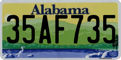 AL license plate 35AF735