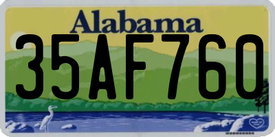 AL license plate 35AF760