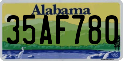 AL license plate 35AF780
